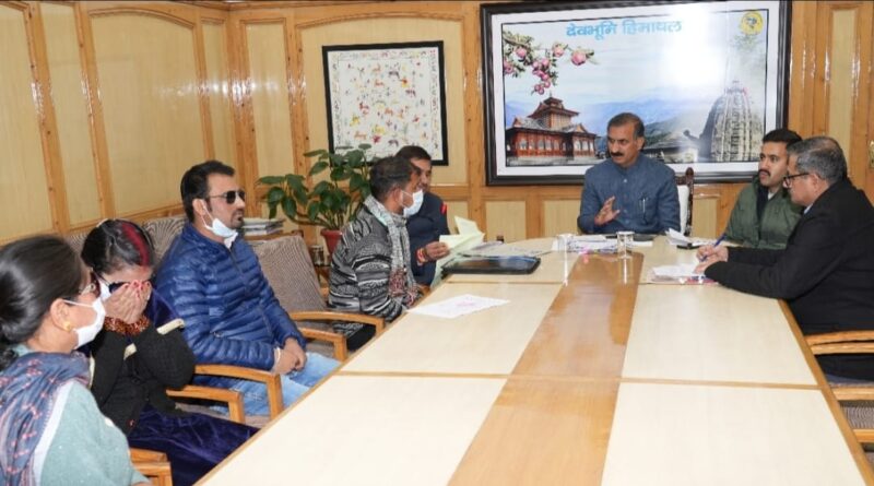 Delegation of visually impaired calls on Chief Minister Sukhu HIMACHAL HEADLINES