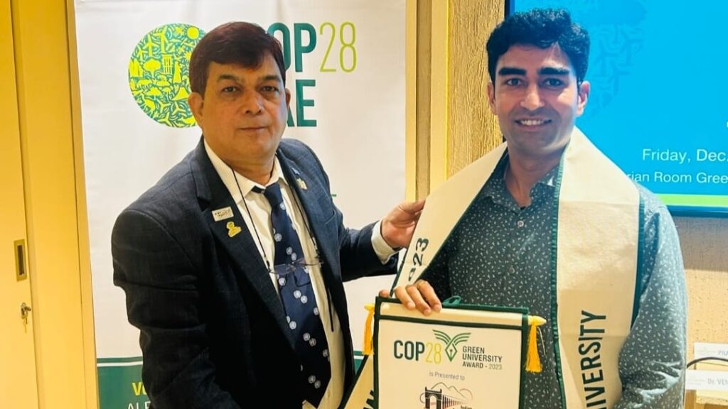 IIT Mandi Receives ‘Green University’ Award at COP28 UAE IIT Mandi Receives ‘Green University’ Award at COP28 UAE HIMACHAL HEADLINES