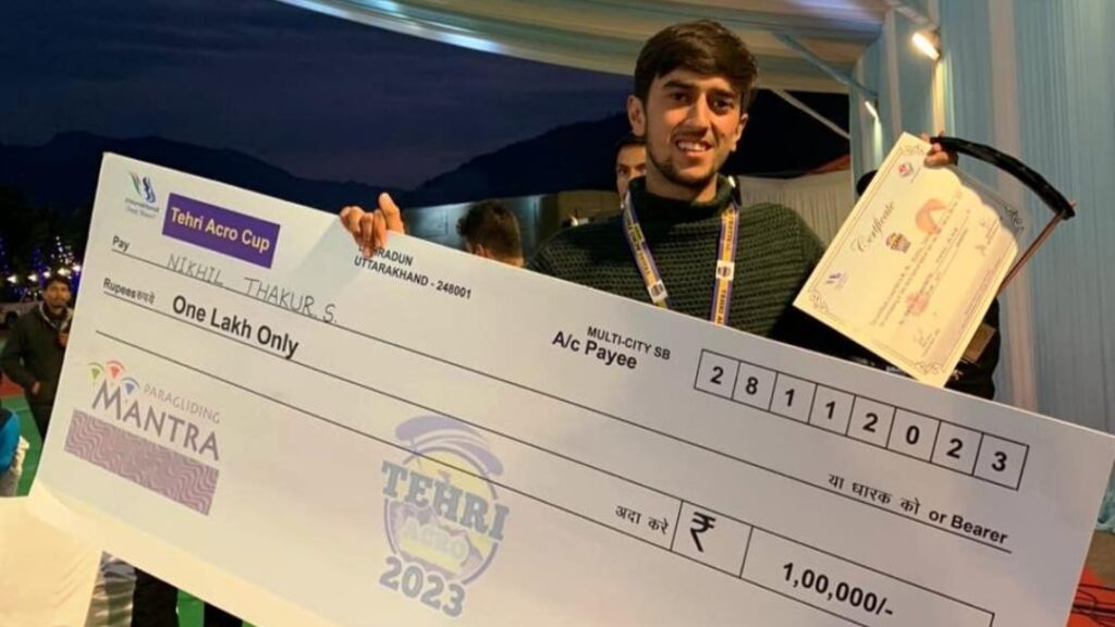 Nikhil of Junga wins third place in All India Paragliding Festival Nikhil of Junga wins third place in All India Paragliding Festival HIMACHAL HEADLINES