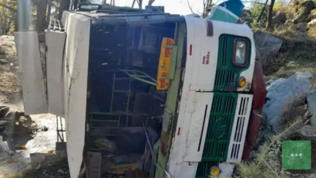 Dozen were injured after an HRTC bus overturned HIMACHAL HEADLINES