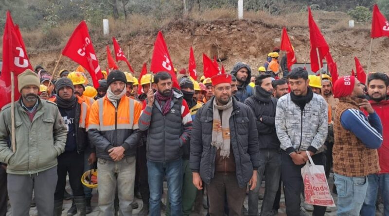 CITU unit related to the Sunni Dam Hydro Project, workers held a gate meeting HIMACHAL HEADLINES