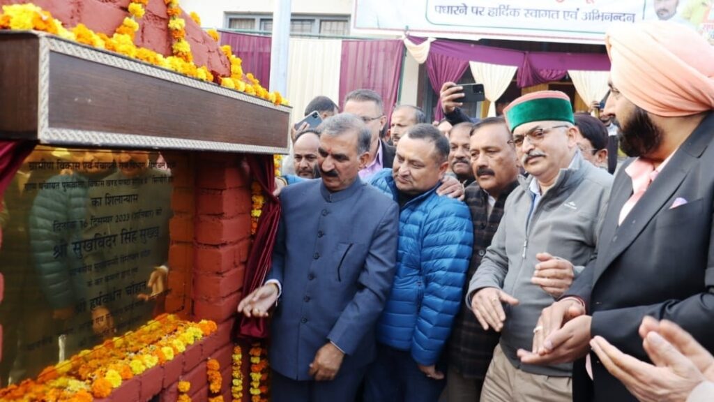 Sukhu lays the foundation stone of rupees one crore Sirmauri Haat in Puruwala of Paonta Sahib HIMACHAL HEADLINES
