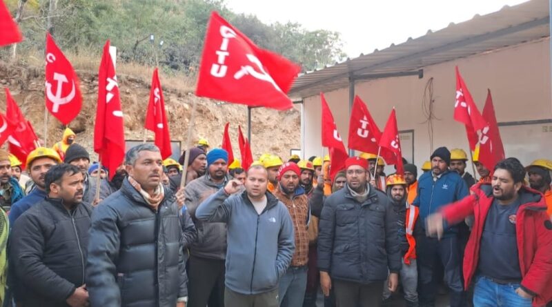 Hydropower project workers are up in arms against the management HIMACHAL HEADLINES