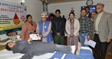 Governor Shukla inaugurated Blood Donation Camp in Shimla HIMACHAL HEADLINES