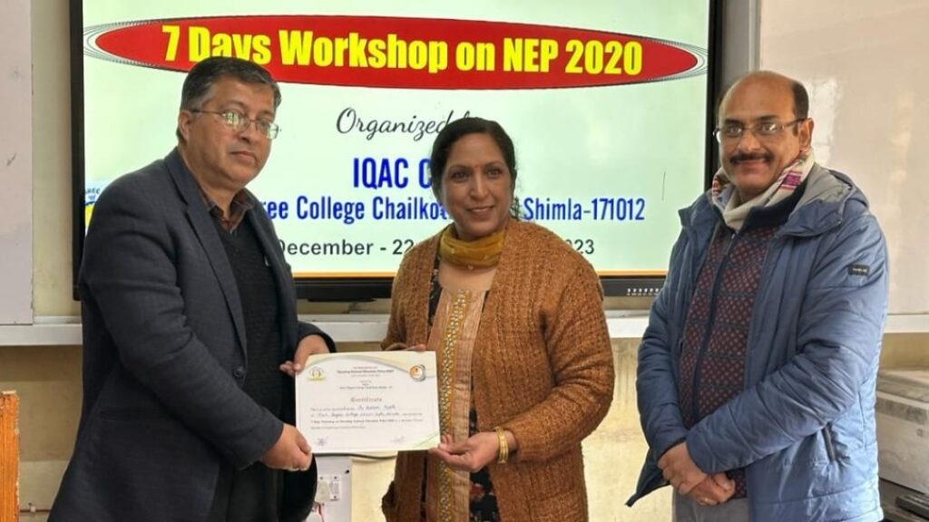 Workshop on National Education Policy-2020 concluded in Degree College Koti Workshop on National Education Policy-2020 concluded in Degree College Koti HIMACHAL HEADLINES