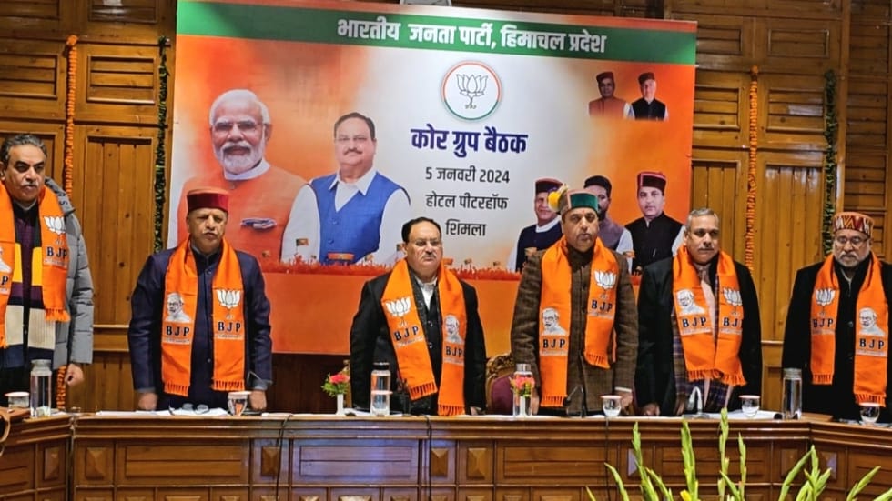 Detailed discussion took place of the BJP core group HIMACHAL HEADLINES