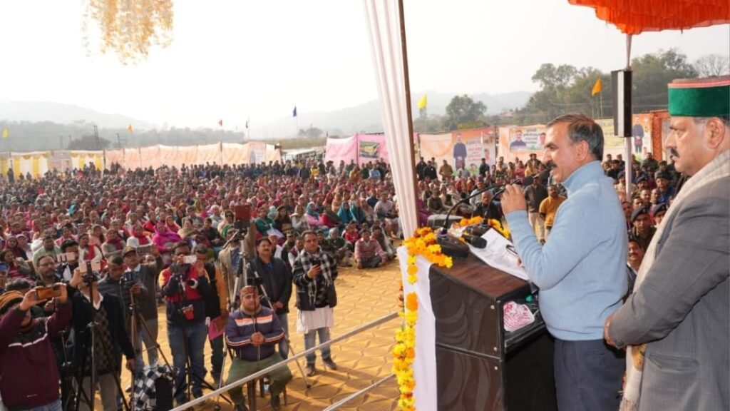 Sukhu presides over the 'Sarkar Gaon Ke Dwar' program at the village Nakki of the Pragpur area Sukhu presides over the 'Sarkar Gaon Ke Dwar' program at the village Nakki of the Pragpur area HIMACHAL HEADLINES