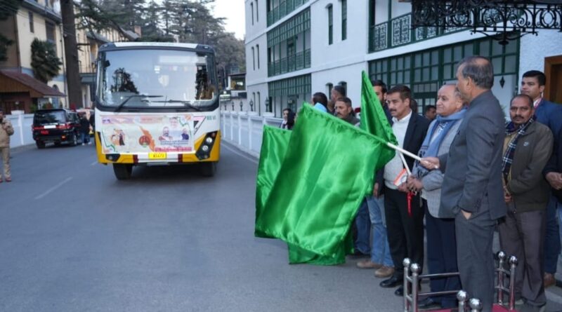 Educational tour vehicles flagged off  under the teacher and student exchange program  HIMACHAL HEADLINES