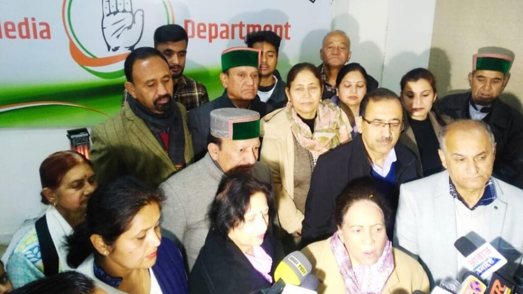 Congress party leaders and workers paid tribute to father of the nation Mahatma Gandhi Congress party leaders and workers paid tribute to father of the nation Mahatma Gandhi HIMACHAL HEADLINES