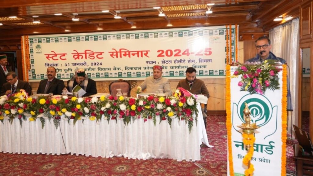NABARD prepares Rs 34,490 crore credit potential scheme to boost agriculture and other priority sectors: Sukhu HIMACHAL HEADLINES