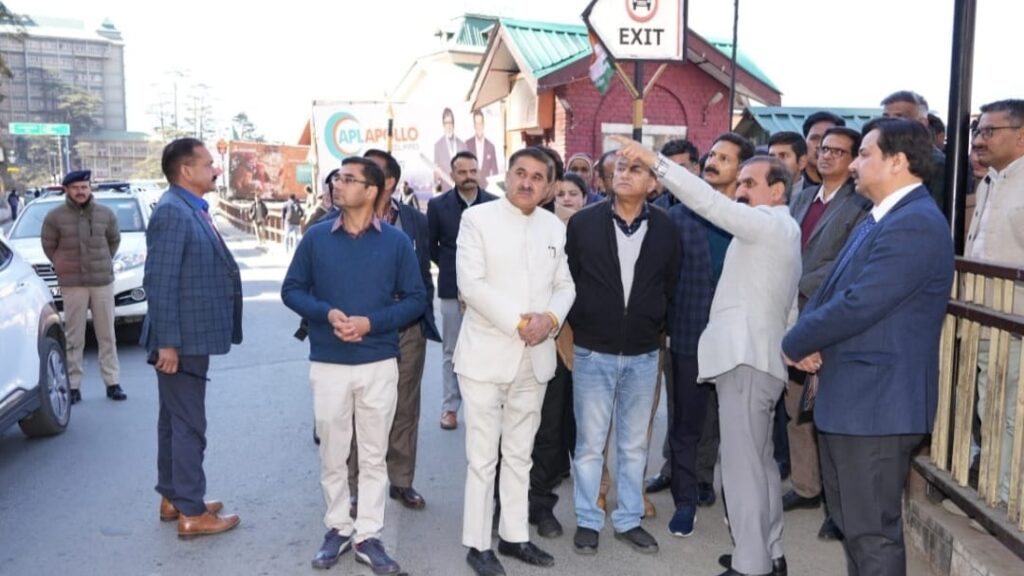 Sukhu inspects proposed widening of Circular Road near Lift in Shimla HIMACHAL HEADLINES