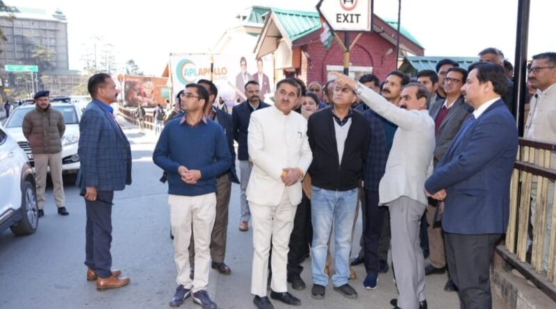 Sukhu inspects proposed widening of Circular Road near Lift in Shimla HIMACHAL HEADLINES