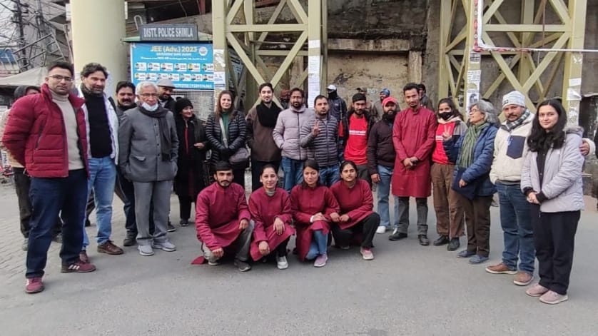 A street play on climate change performed today at Sanjauli Chowk by Simla Collective HIMACHAL HEADLINES