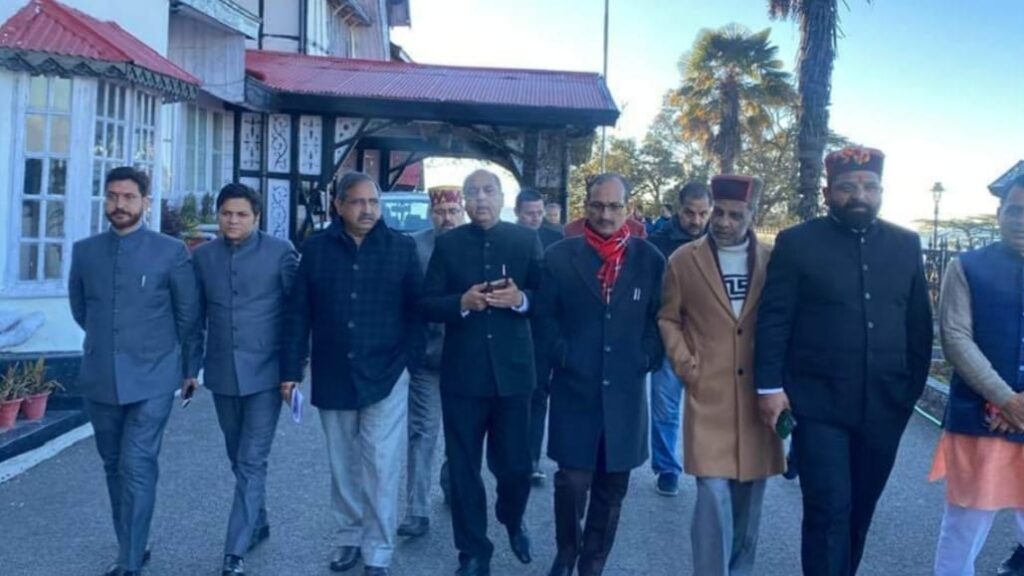 Opposition meets Himachal Governor seeking division of vote in Assembly  HIMACHAL HEADLINES