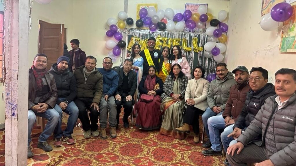 Meenakshi was awarded the title of Miss and Nitin was awarded the title of Mr. Farewell in Degree College Chail Koti HIMACHAL HEADLINES