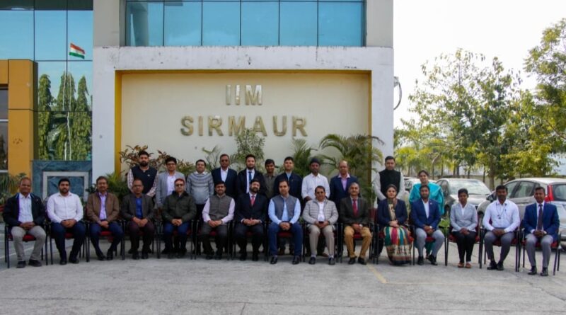 IIM Sirmaur Conducted MDP for the officials from the Indian Oil Corporation HIMACHAL HEADLINES