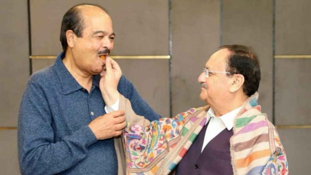 Rajya Sabha MP Harsh Mahajan met National President Jagat Prakash Nadda Rajya Sabha MP Harsh Mahajan met National President Jagat Prakash Nadda HIMACHAL HEADLINES