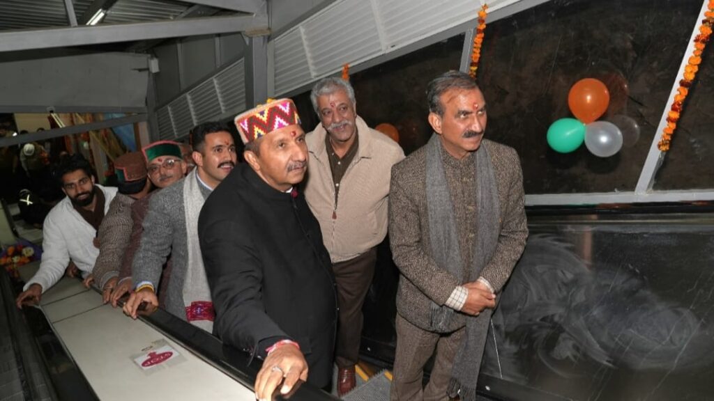 CM Sukhu  inaugurates escalators at Hanuman Temple Jakhu, Shimla HIMACHAL HEADLINES