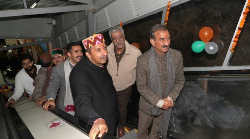 CM Sukhu  inaugurates escalators at Hanuman Temple Jakhu, Shimla HIMACHAL HEADLINES