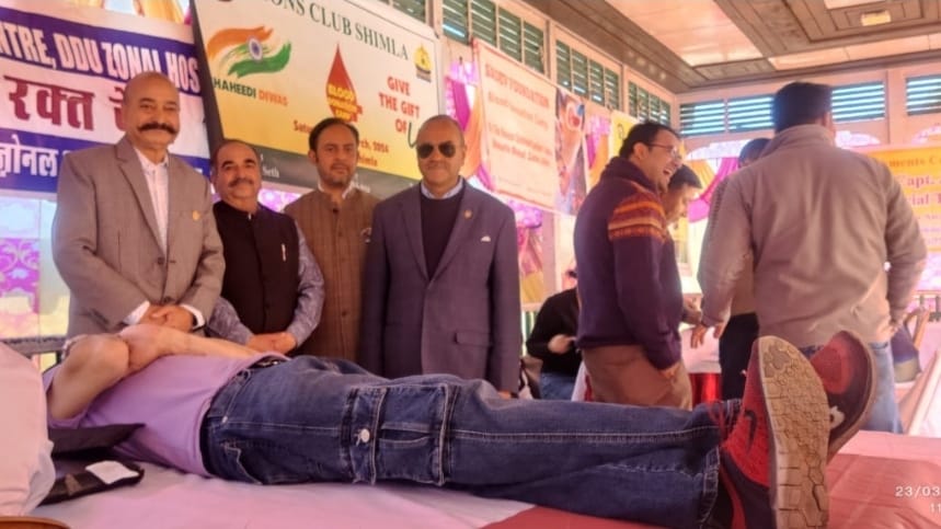 Lions Club Shimla organized a Blood Donation Camp HIMACHAL HEADLINES