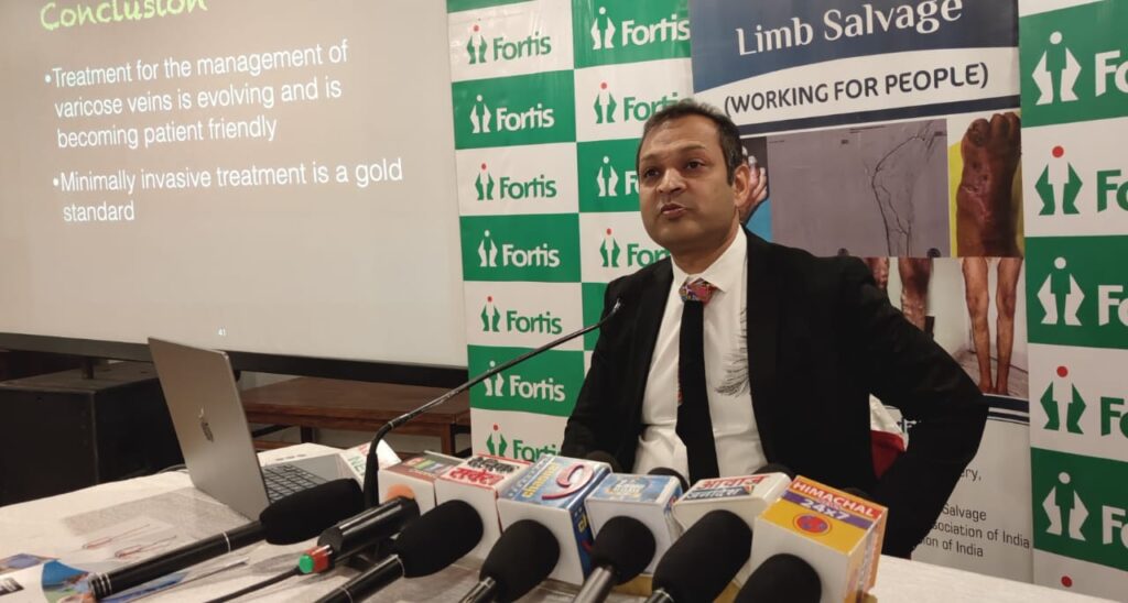 Patients with painful varicose veins successfully treated via LASER Ablation & Foam Sclerotherapy at Fortis Mohali Patients with painful varicose veins successfully treated via LASER Ablation & Foam Sclerotherapy at Fortis Mohali HIMACHAL HEADLINES