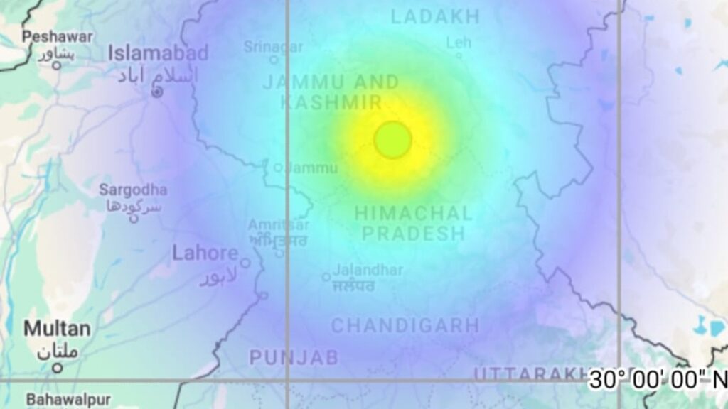 Snowbound Pangi of Chamba jolted by a 5.3 magnitude earthquake HIMACHAL HEADLINES