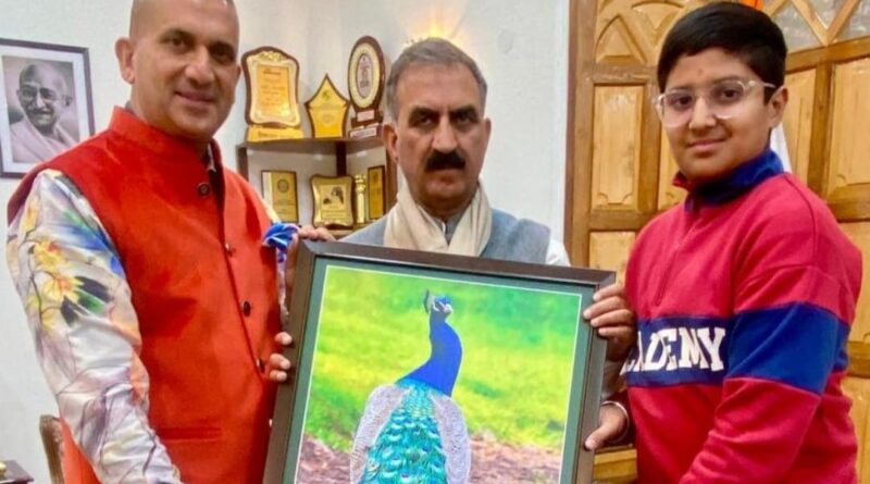 Pride of Peacock is Glory of India presented to CM Sukhu HIMACHAL HEADLINES
