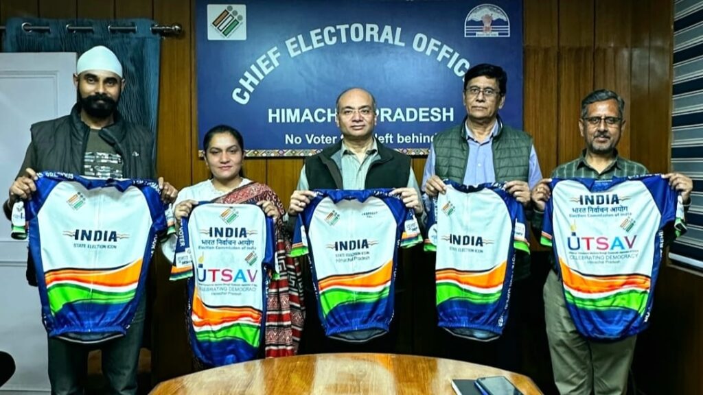 CEO Releases Cycling T-Shirt containing message for voters HIMACHAL HEADLINES