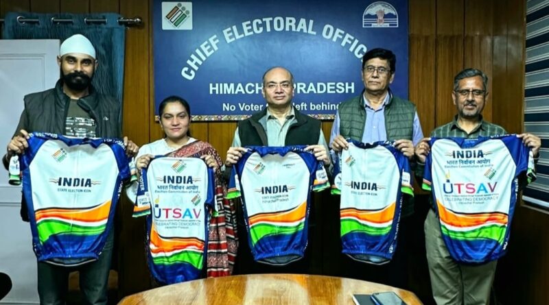 CEO Releases Cycling T-Shirt containing message for voters HIMACHAL HEADLINES
