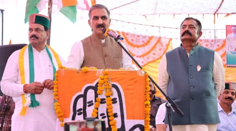 Anurag Thakur should tell the public which big scheme he brought and where development took place: Sukhu HIMACHAL HEADLINES