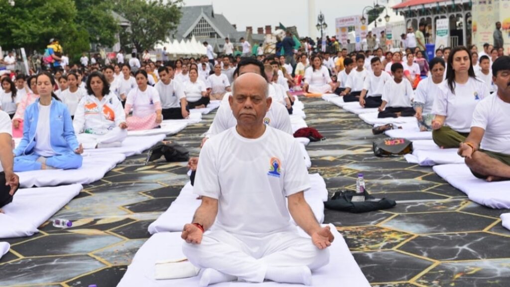 International Yoga Day was celebrated here at the historic Ridge at Shimla HIMACHAL HEADLINES