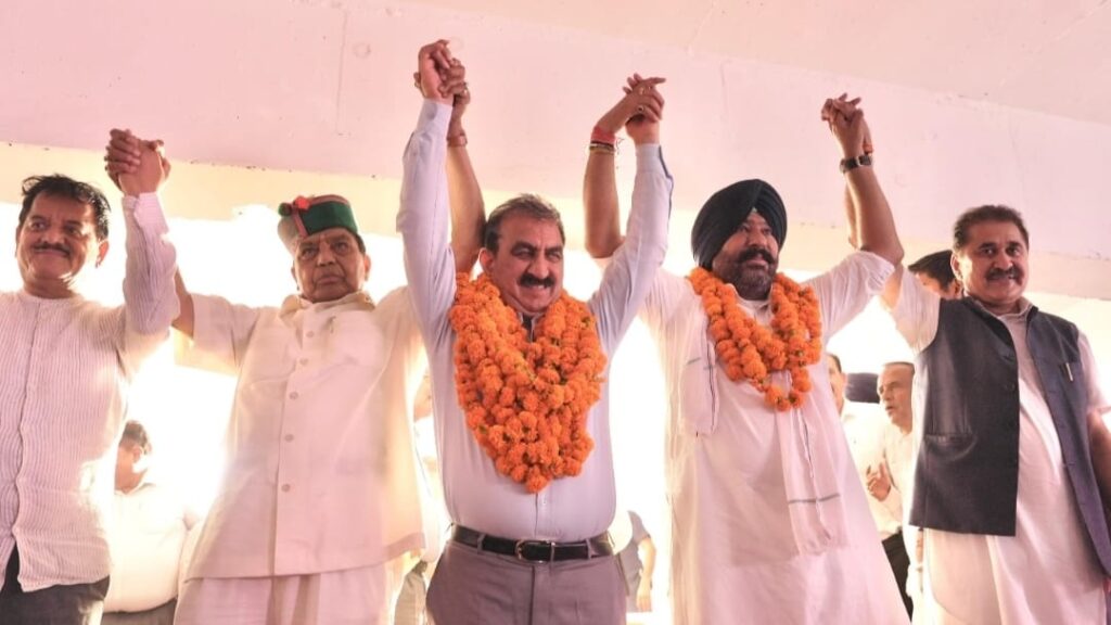 Thakur Sukhwinder Singh Sukhu campaigned for Hardeep Baba in Nalagarh HIMACHAL HEADLINES
