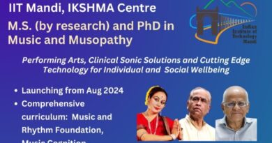 IIT Mandi Introduces First-of-its-Kind M.S. & PhD programs in Music and Musopathy HIMACHAL HEADLINES