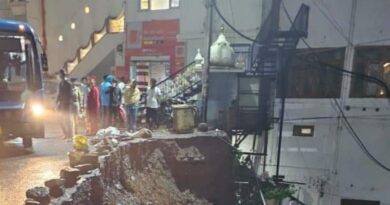 District Magistrate inspects landslide incident near old bus stand Gurdwara in Shimla HIMACHAL HEADLINES