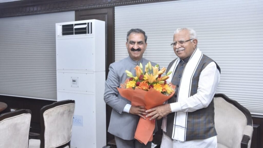 Sukhu met Khattar for the Shanan Power Project rights and pending BBMB share Sukhu met Khattar for the Shanan Power Project rights and pending BBMB share HIMACHAL HEADLINES