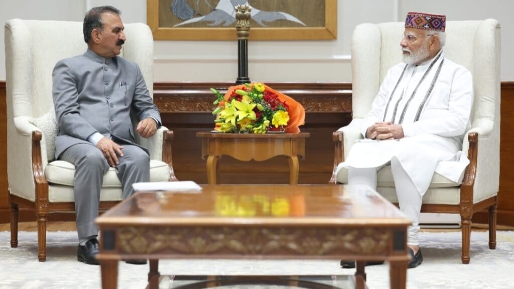 CM Sukhu urges Prime Minister Modi to  support Himachal's green state initiatives HIMACHAL HEADLINES