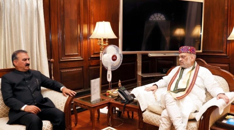 CM Sukhu requests Amit Shah to release Rs. 9,042 crore in financial assistance under the post-disaster assessment HIMACHAL HEADLINES