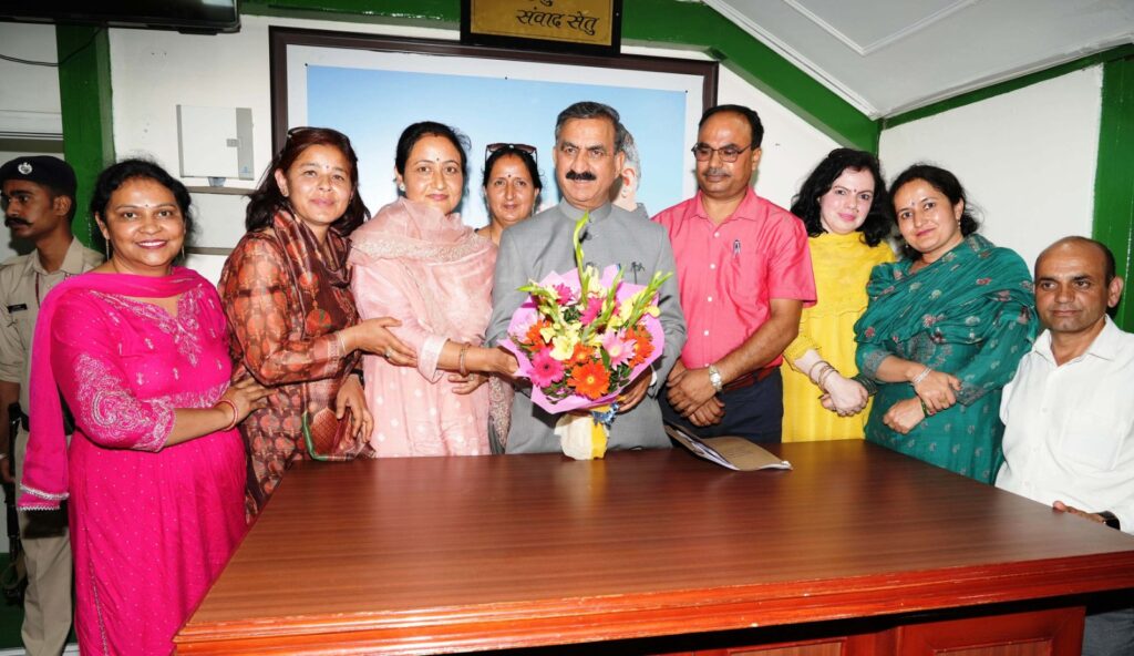 Delegation of HP Computer Teachers Association meet Sukhu HIMACHAL HEADLINES