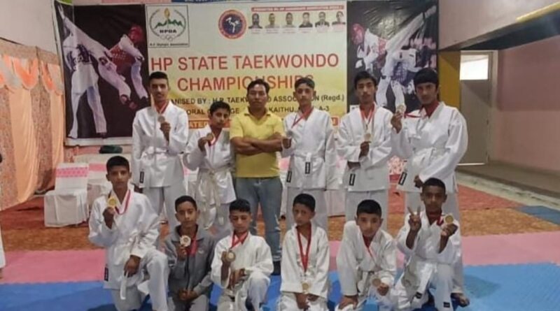 Bhadech School won one gold, 09 silver, and one bronze medal in Taekwondo HIMACHAL HEADLINES