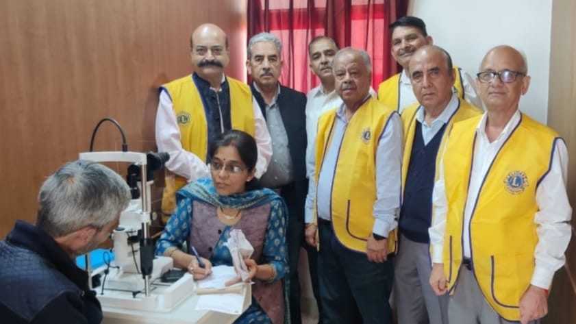 Lions club organized a free eye check up camp at Lions Bhawan, New Shimla HIMACHAL HEADLINES