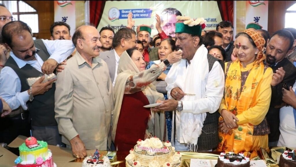 Kuldeep Singh Rathore's birthday celebrated at Rajiv Bhawan Shimla Kuldeep Singh Rathore's birthday celebrated at Rajiv Bhawan Shimla HIMACHAL HEADLINES