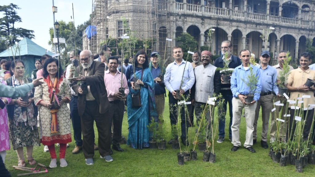 Tree Plantation Program at Indian Institute of Advanced Study, Shimla under the "Ek Ped Maa Ke Naam" Campaign HIMACHAL HEADLINES