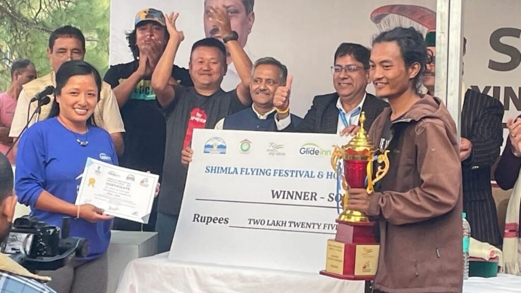 Nepal's Aman Thapa won the paragliding competition for the second time Nepal's Aman Thapa won the paragliding competition for the second time HIMACHAL HEADLINES