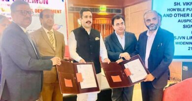MoU signed between Himachal PWD and SJVNL for widening of road projects HIMACHAL HEADLINES