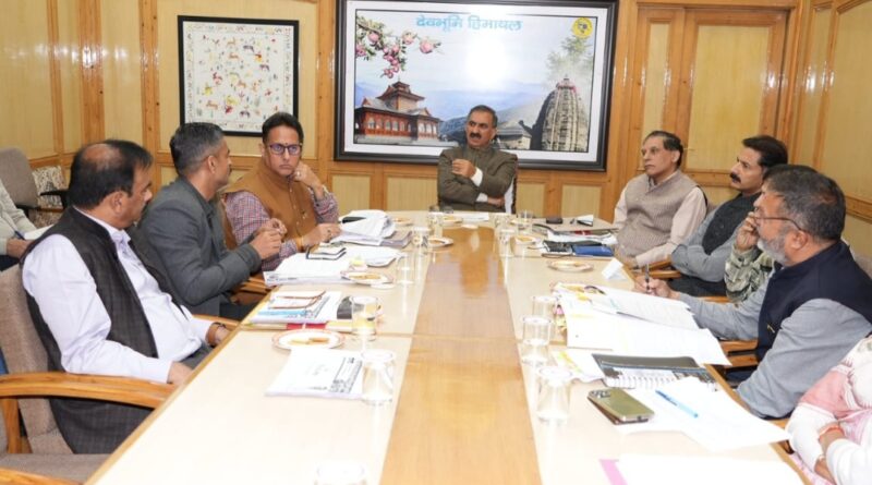 Sukhu directs to form an umbrella Act for dealing with all water related laws HIMACHAL HEADLINES