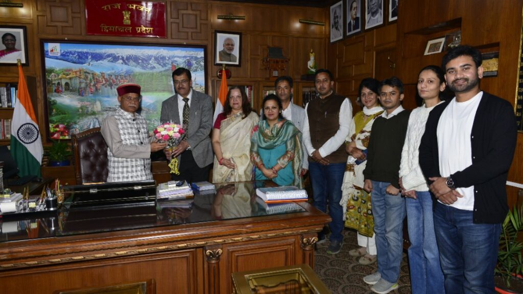 Delegation of Geographical Society of Himachal calls on  Governor HIMACHAL HEADLINES