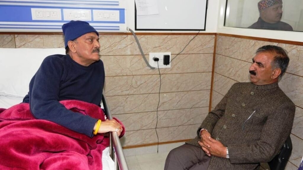 Sukhu enquires well being of Nand Lal at IGMC HIMACHAL HEADLINES