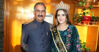 Miss India Runner up Shinam Azad calls on CM Sukhu HIMACHAL HEADLINES