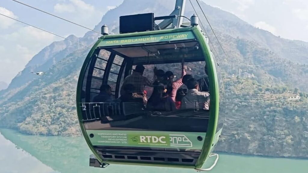 Maa Baglamukhi Ropeway: A Thrilling New Attraction Above Pandoh Reservoir Maa Baglamukhi Ropeway: A Thrilling New Attraction Above Pandoh Reservoir HIMACHAL HEADLINES