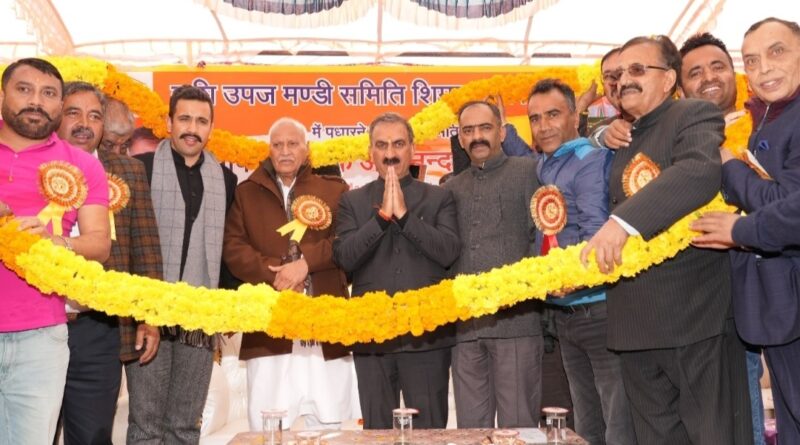 Dhalli Sabzi mandi  to be completed in 18 Months, Newly built Bus Stand dedicated to people: Sukhu Dhalli Sabzi mandi  to be completed in 18 Months, Newly built Bus Stand dedicated to people: Sukhu HIMACHAL HEADLINES